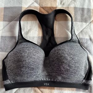 VSX Heathered Black Sports Bra